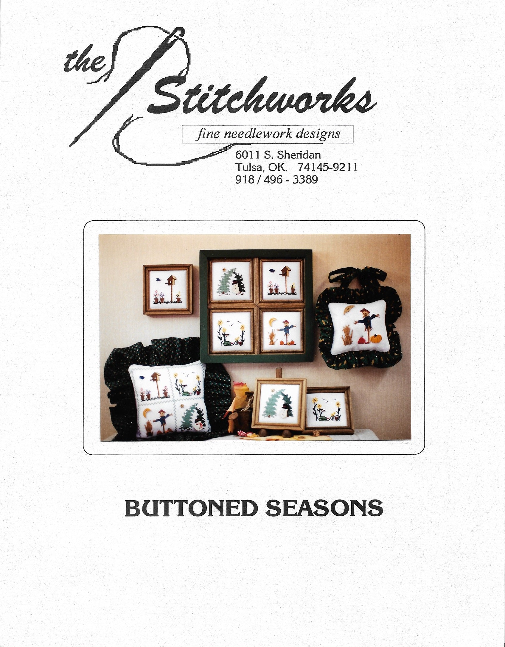 Stitchworks Buttoned Seasons cross stitch pattern