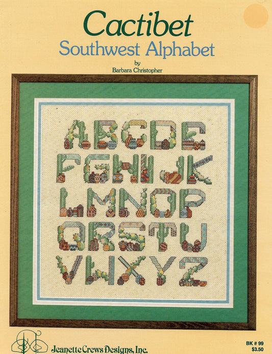 Jeanette Crews Cacibet alphabet cross stitch pattern