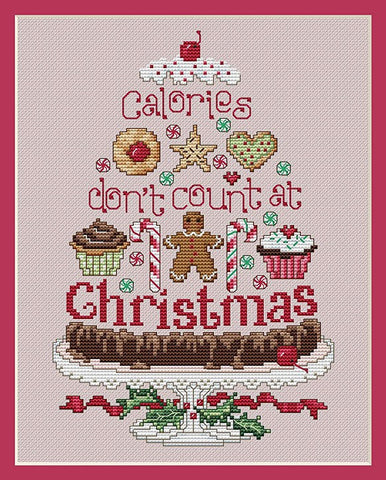 Sue Hillis Calories don't count christmas cross stitch pattern