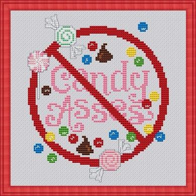 White Willow Tribal No Candy Asses cross stitch pattern