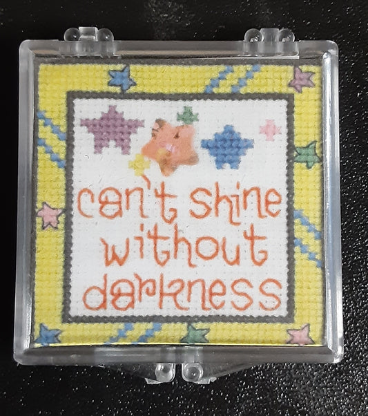 X's & Oh's can't shine without darkness C8-CS cross stitch pattern