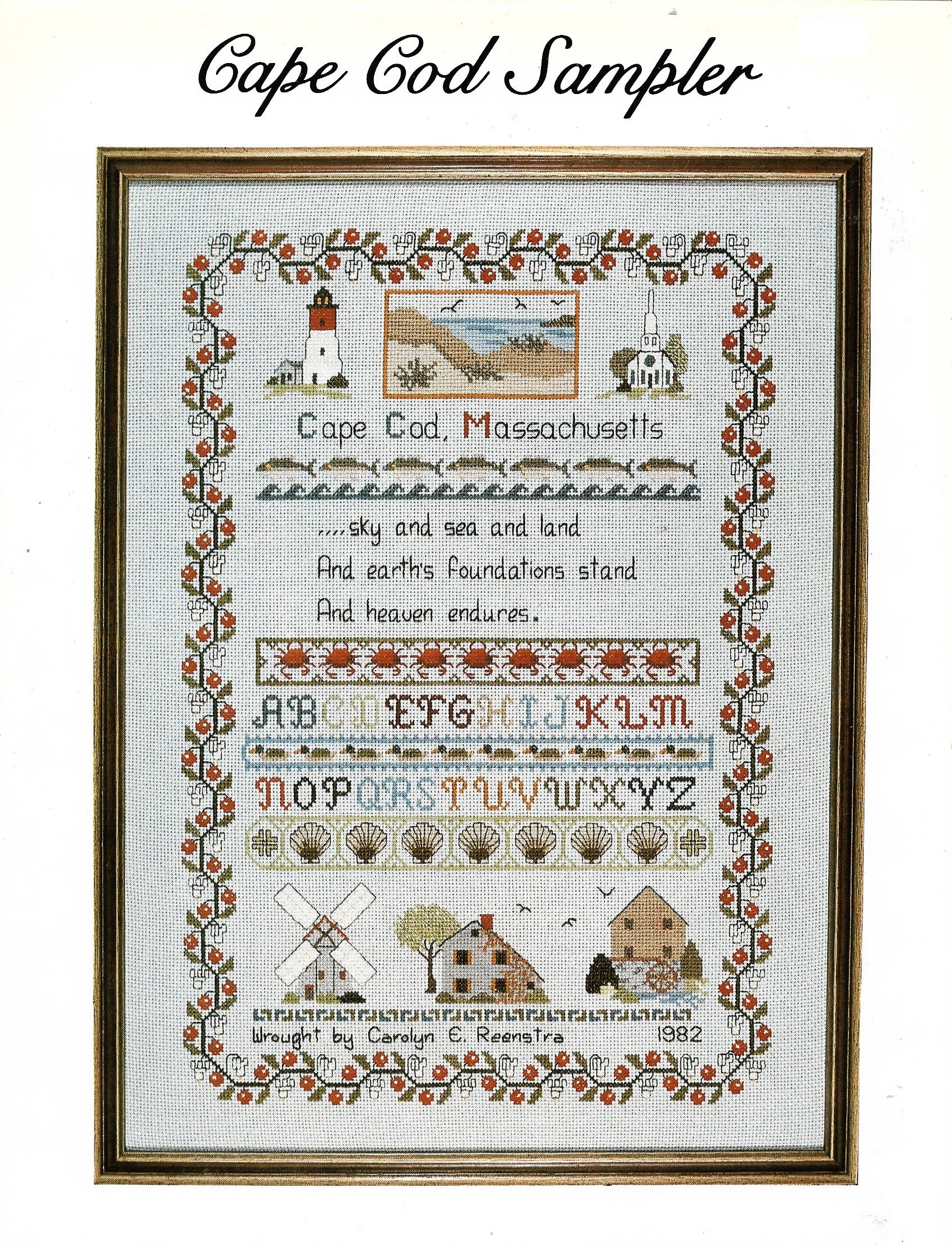 Sidereal Studio Cape Cod Sampler cross stitch pattern