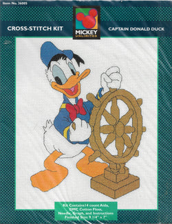 Just Cross Stitch Captain Donald Duck Disney 36005 cross stitch kit