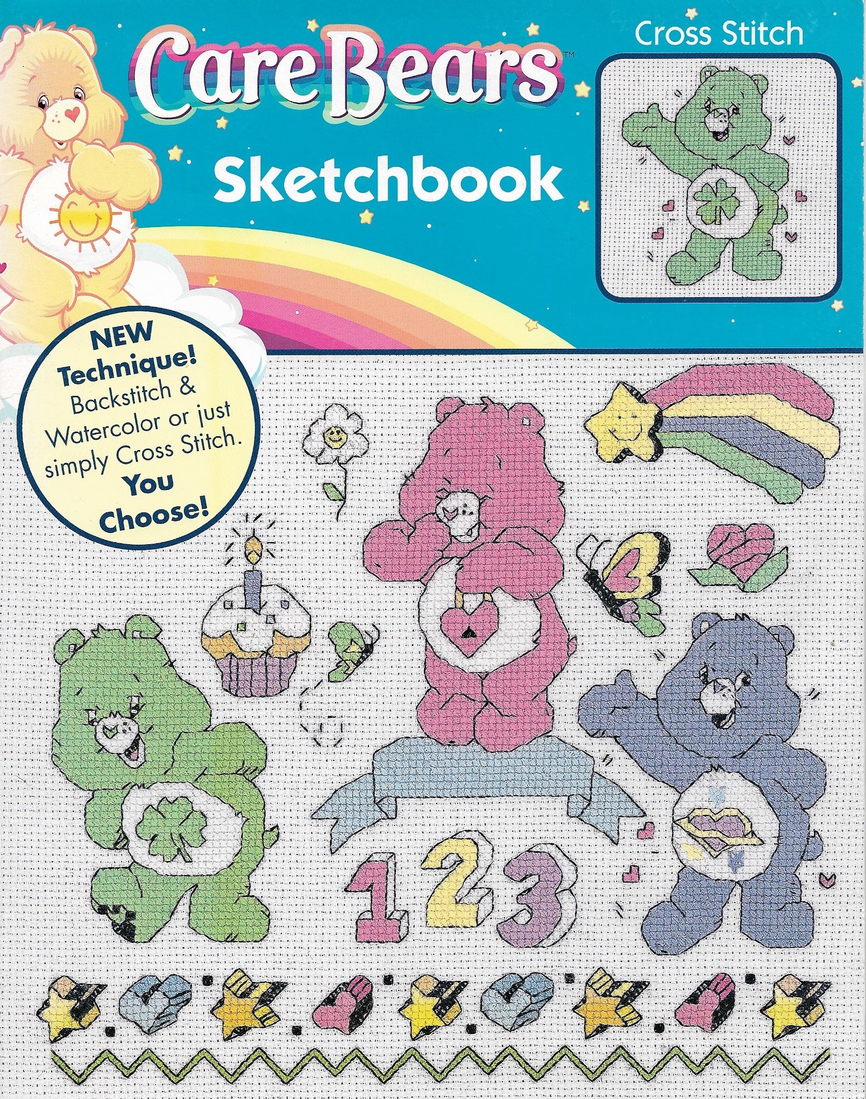 Leisure Arts Care Bears Sketchbook 4174 cross stitch pattern