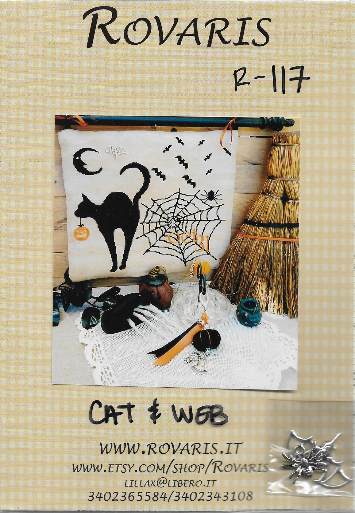 Cat & Web (with Charms) pattern