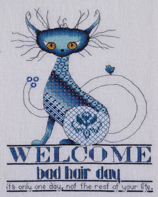 MarNic Bad Hair Day cats 2015-23 cross stitch pattern