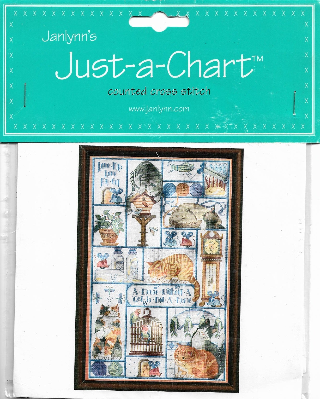 JanLynn Just-A-Chart Cats cats cats cross stitch pattern