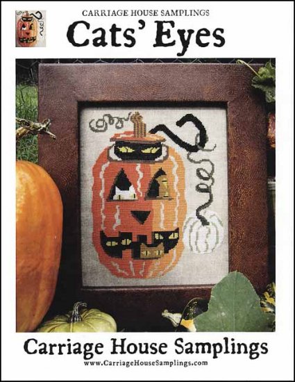 Carriage House Cats' Eyes halloween cross stich pattern