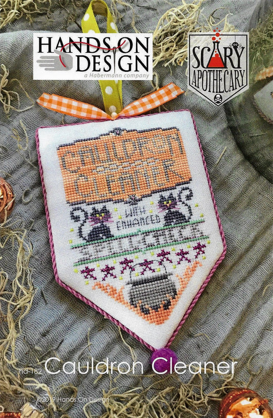 Hands on Design Cauldron Cleaner Scary Apothecary halloween cross stitch pattern