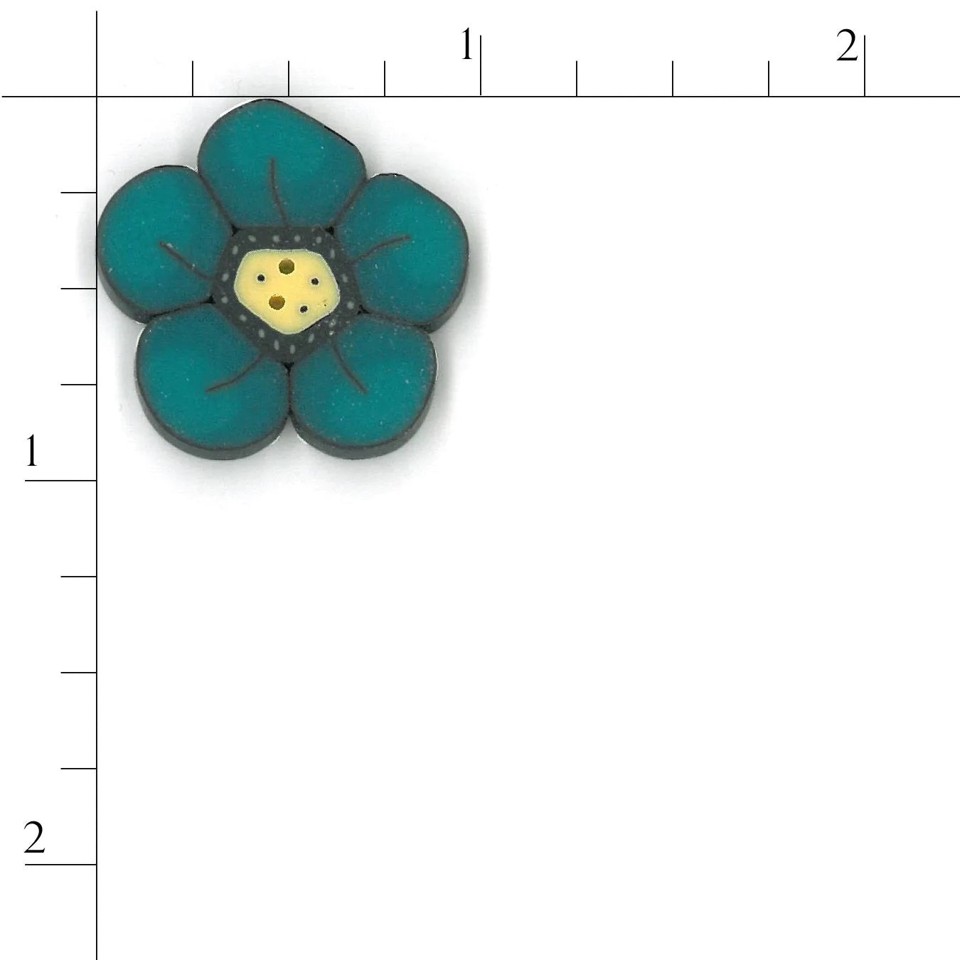 Teal Wildflower CB1002 Buttons