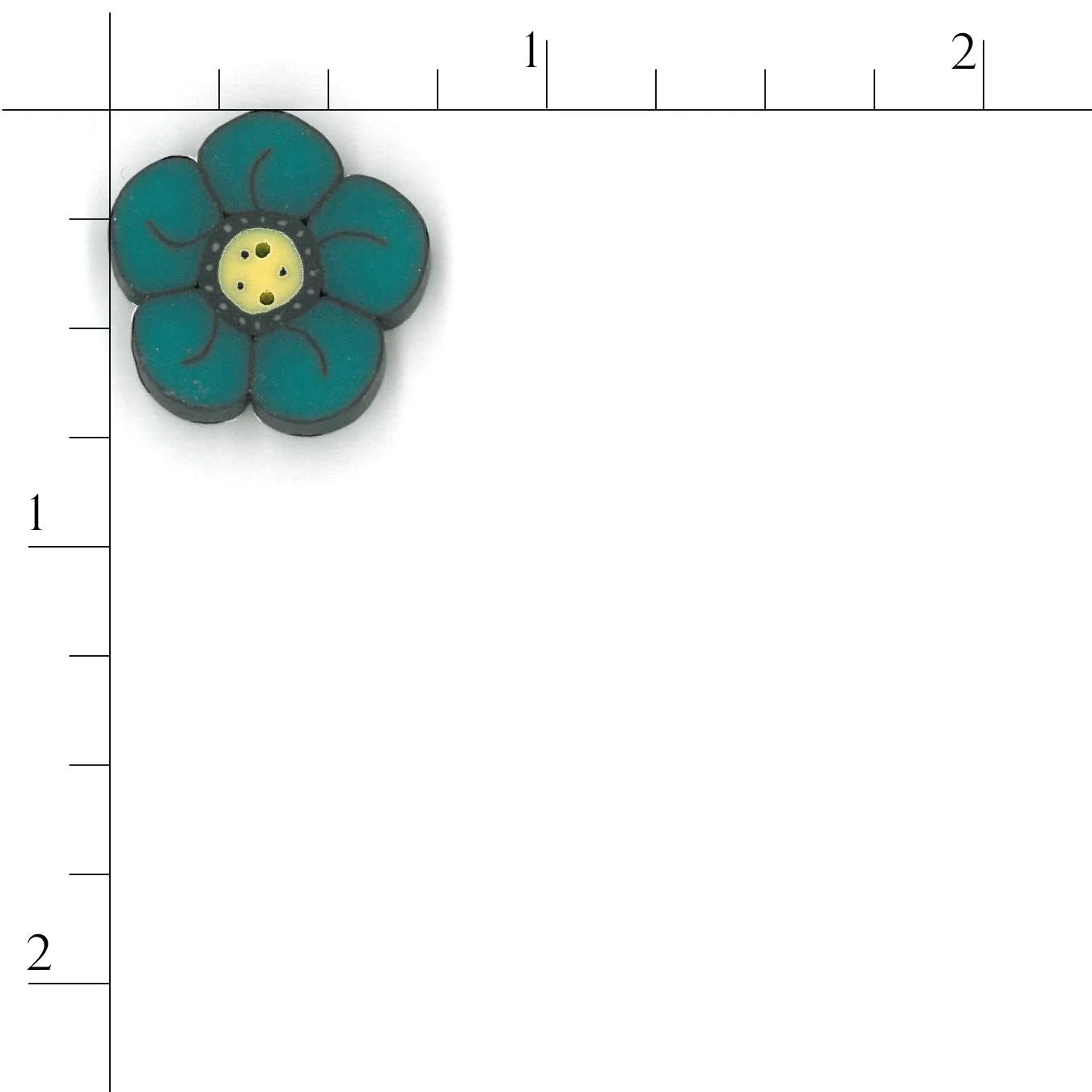 Teal Wildflower CB1002 Buttons