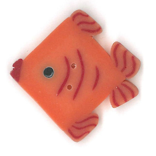 Just Another Buutton company Orange Fish, CB1021 clay button