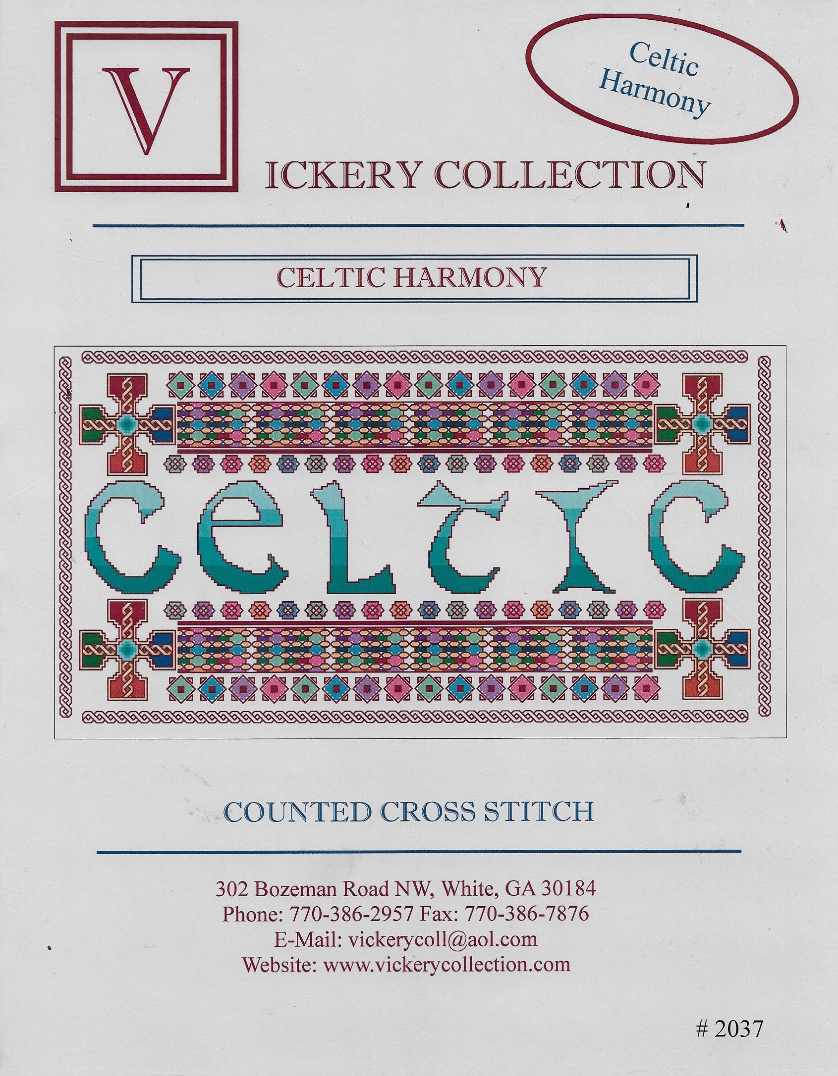 Vickery Collection Celtic Harmony cross stitch pattern