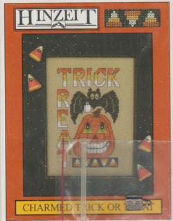 HinZeit Charmed Trick or Treat halloween cross stitch pattern