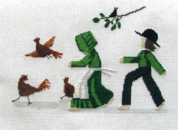 Diane Graebner Chicken Chasin' DGX-154 cross stitch pattern