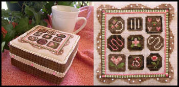 Little House Needlework Chocolate Box cross stitch pattern