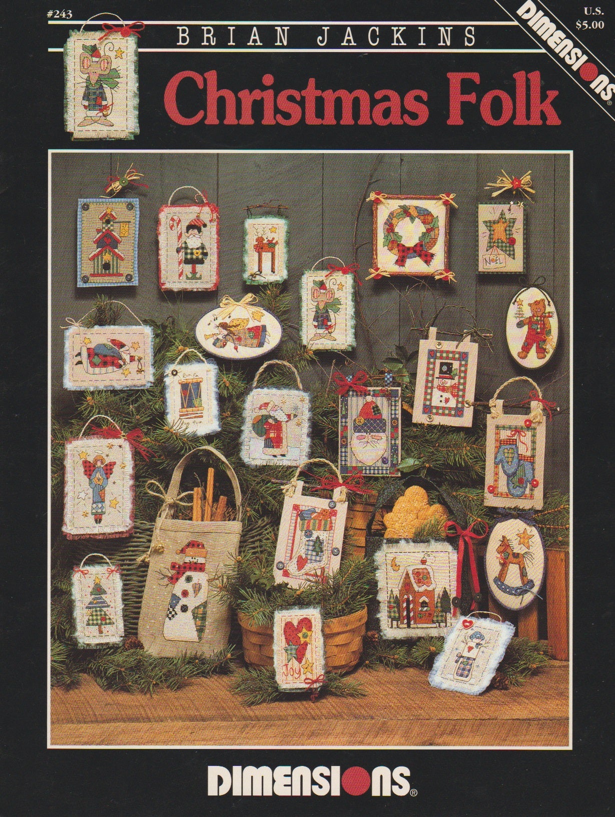 Dimensions Christmas Folk 243 ornament cross stitch pattern 