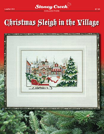 Stoney Creek Christmas Sleigh in the Village LFT353 cross stitch pattern