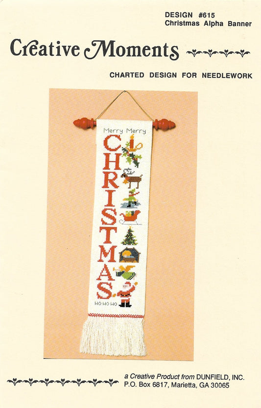Creative Moments Christmas Alpha Banner 615 cross stitch pattern