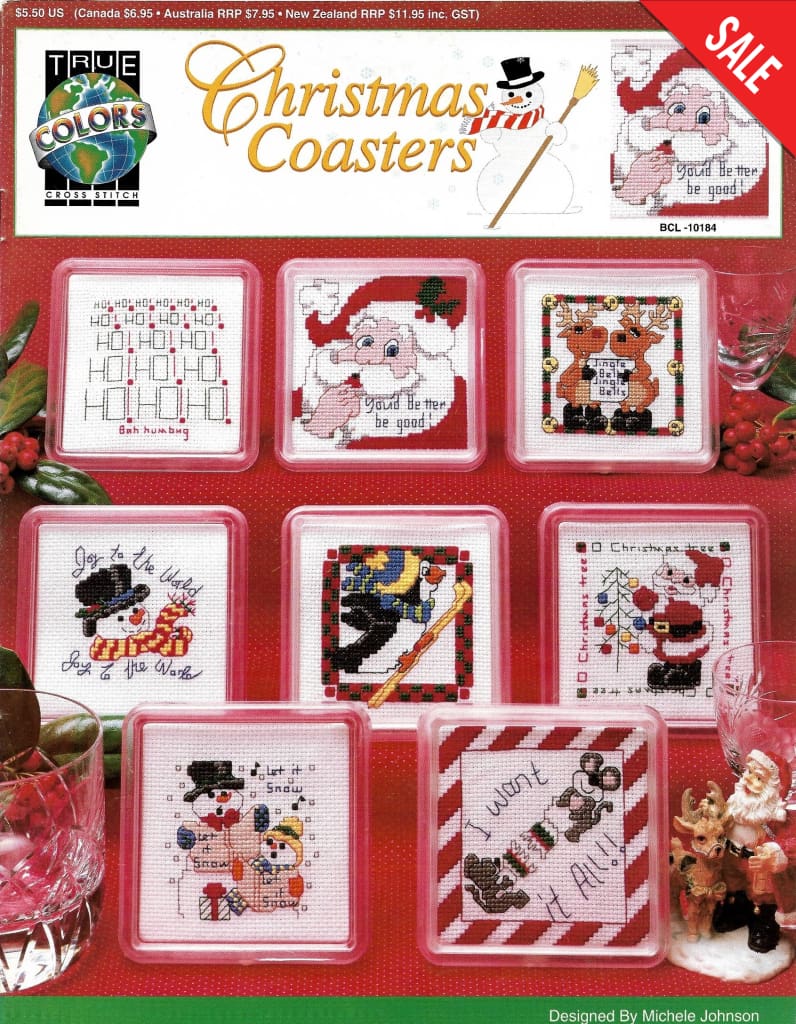 True Colors Christmas Costers cross stitch pattern