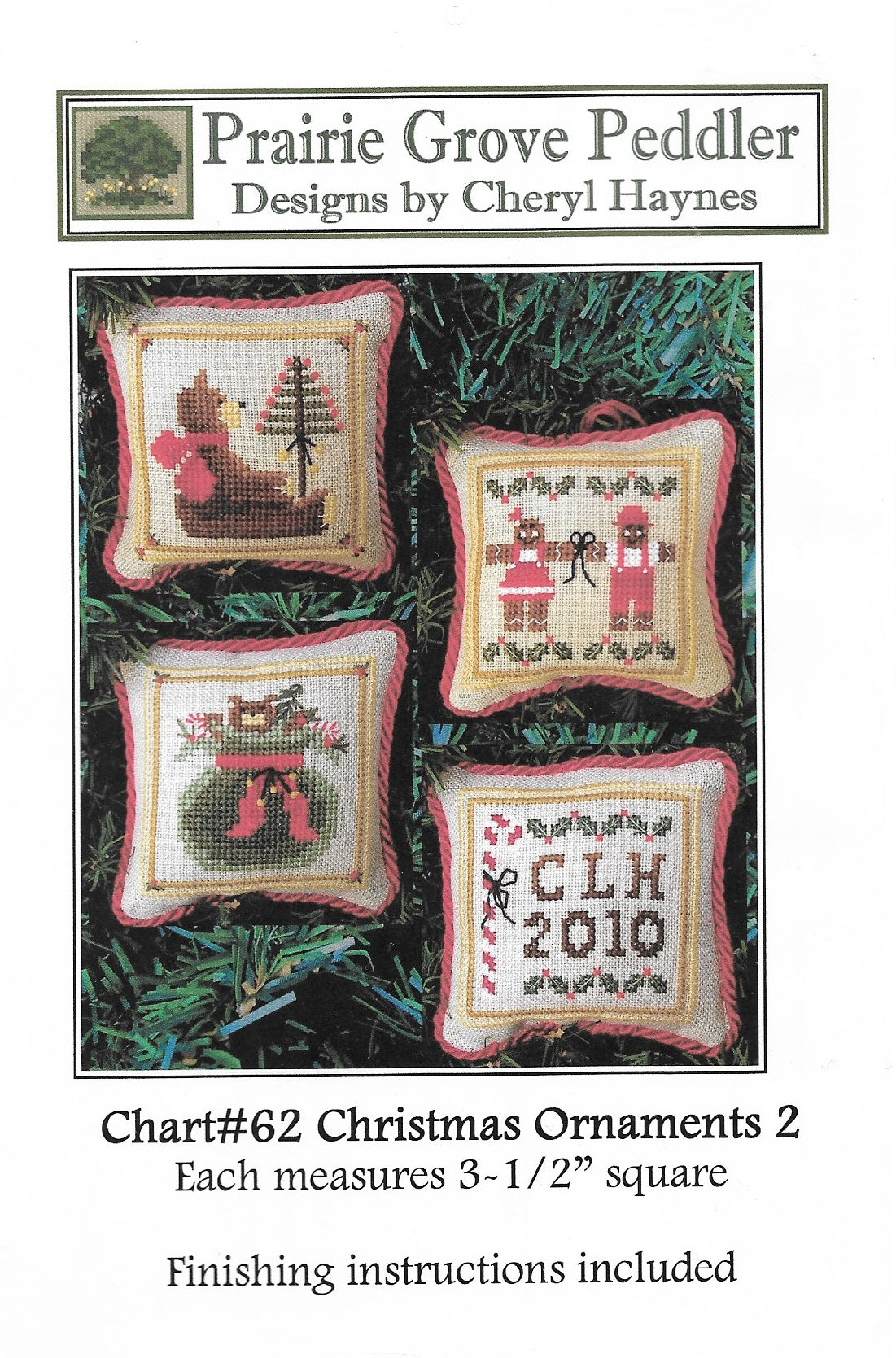 Prairie Grove Peddler Christmas Ornaments 2 cross stitch pattern