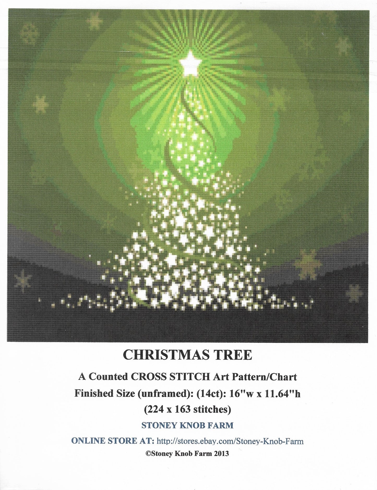 Stoney Knob Farm Christmas Tree cross stitch pattern