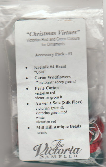 Victoria Sampler Christmas Virtues #1 Accessory Pack