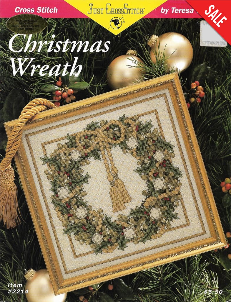 Just CrossStitch Teresa Wentzler Christmas Wreath 2214 cross stitch pattern