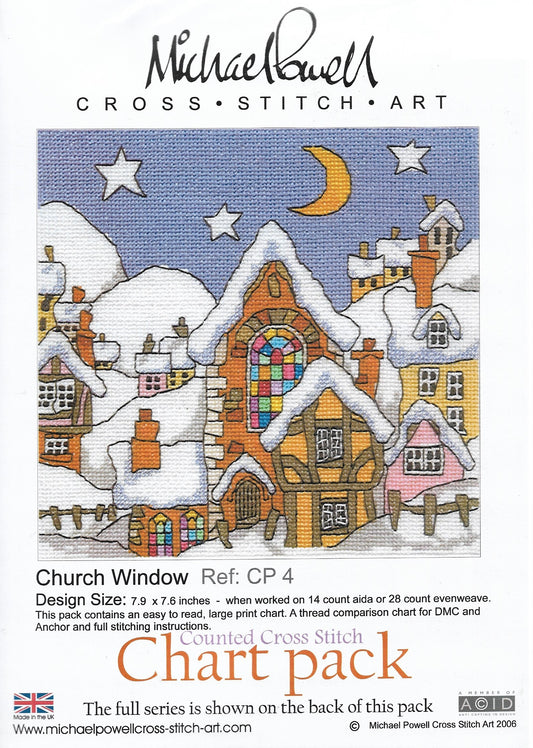 Michael Powell Church Window CP4 cross stitch pattern