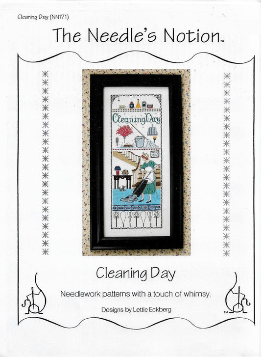 Needle's Notions Cleaning Day cross stitch pattern