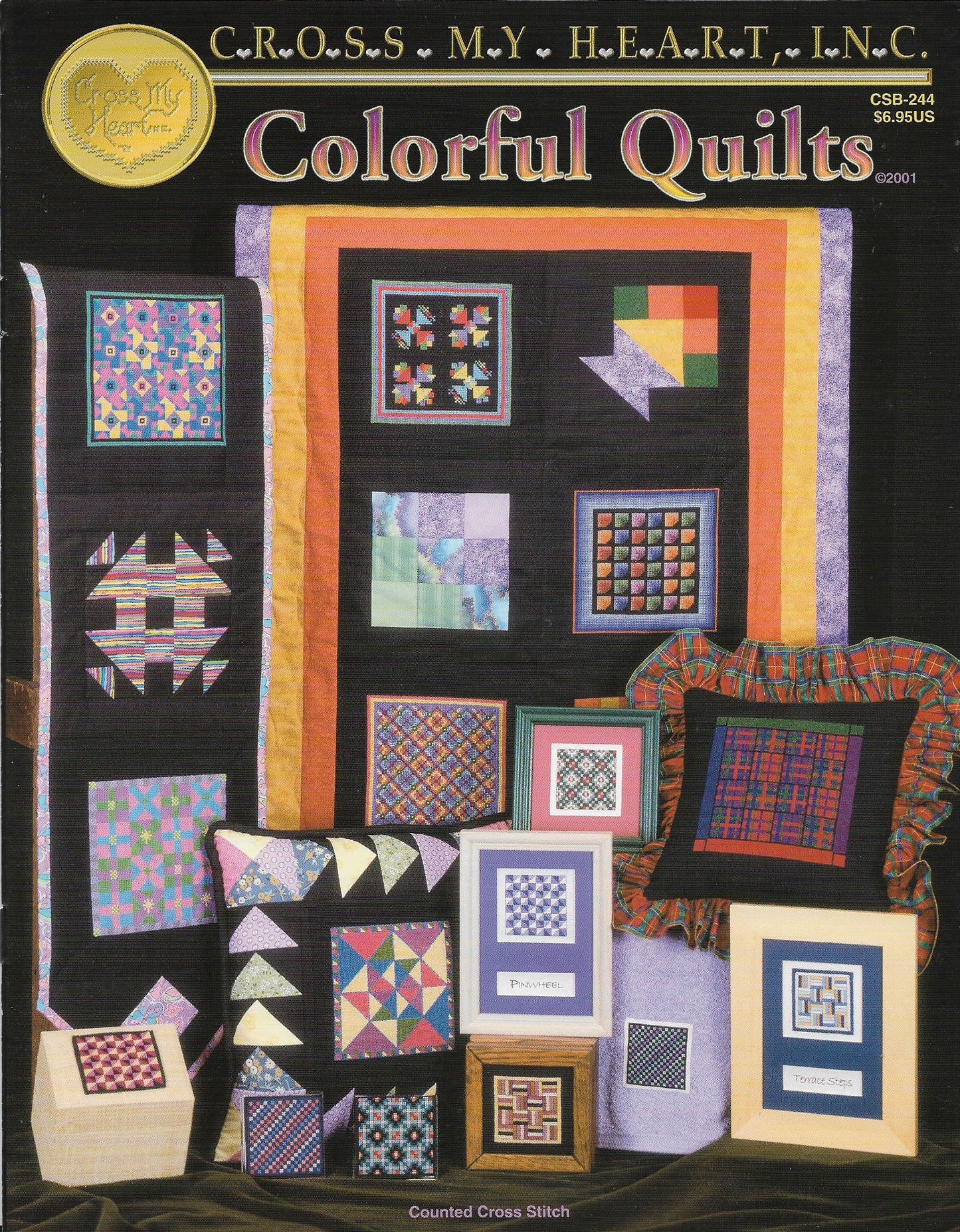 Cross My Heart Colorful Quilts CSB-244 cross stitch pattern