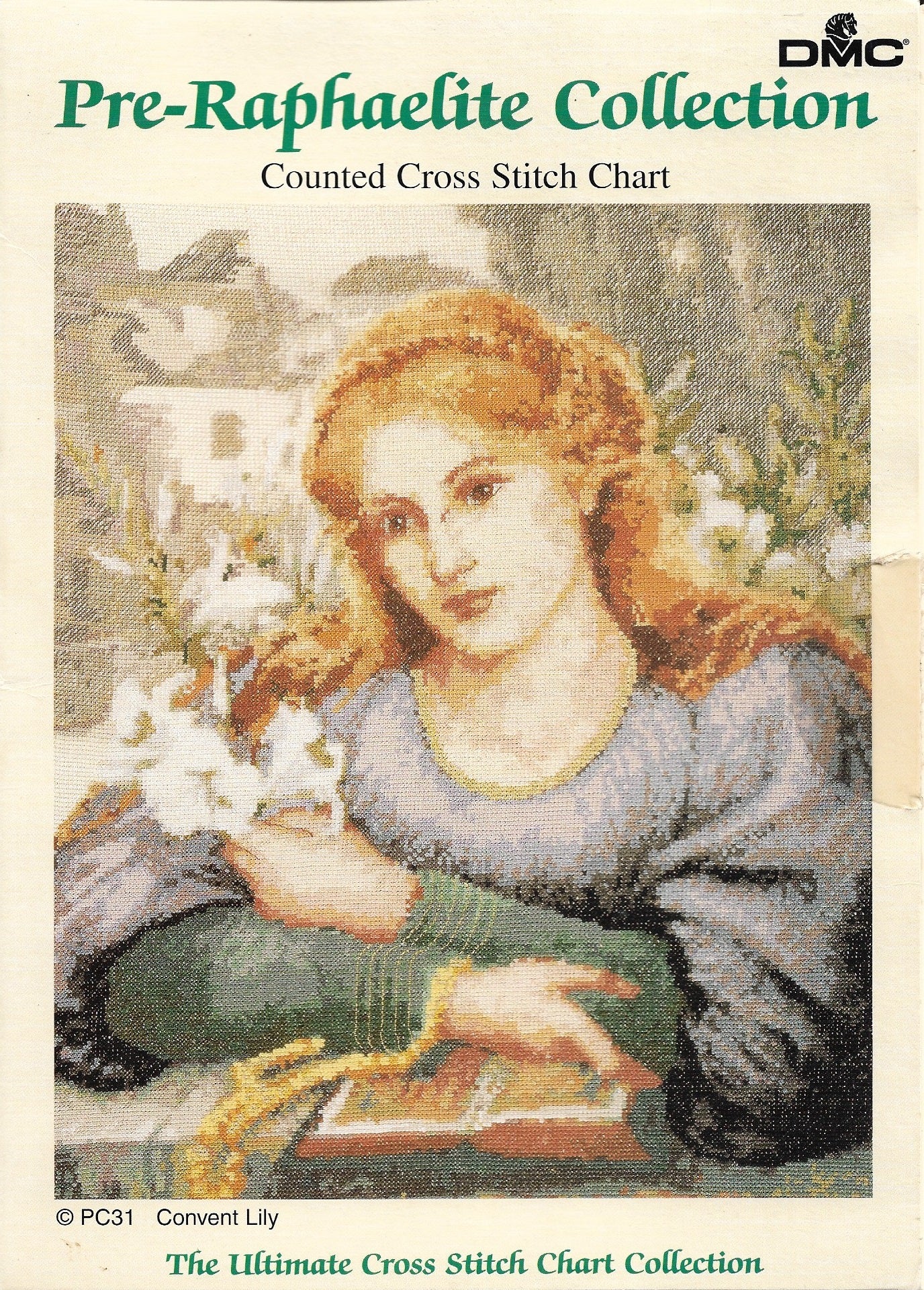 DMC Convent Lily PC31 rare cross stitch pattern