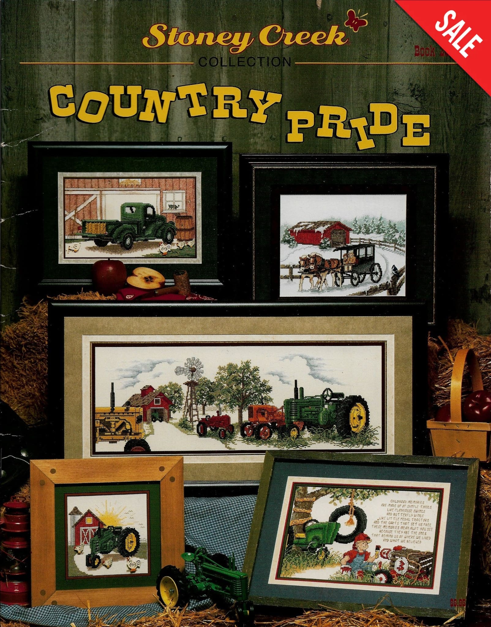 Stoney Creek Country Pride BK203 farm tractor cross stitch pattern