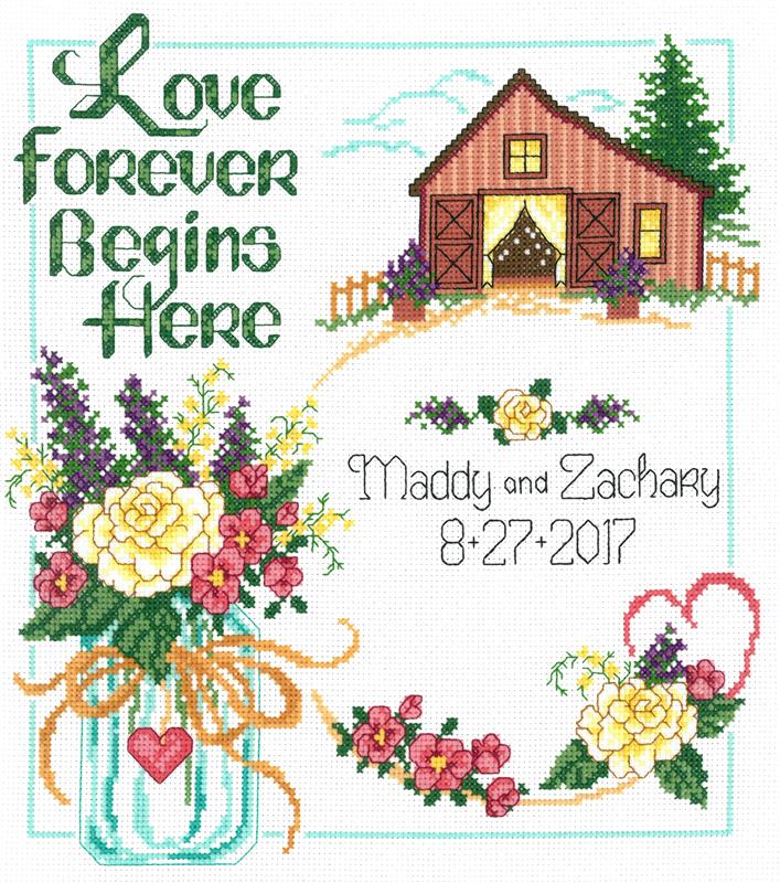 Imaginating Country Wedding 2981 cross stitch pattern