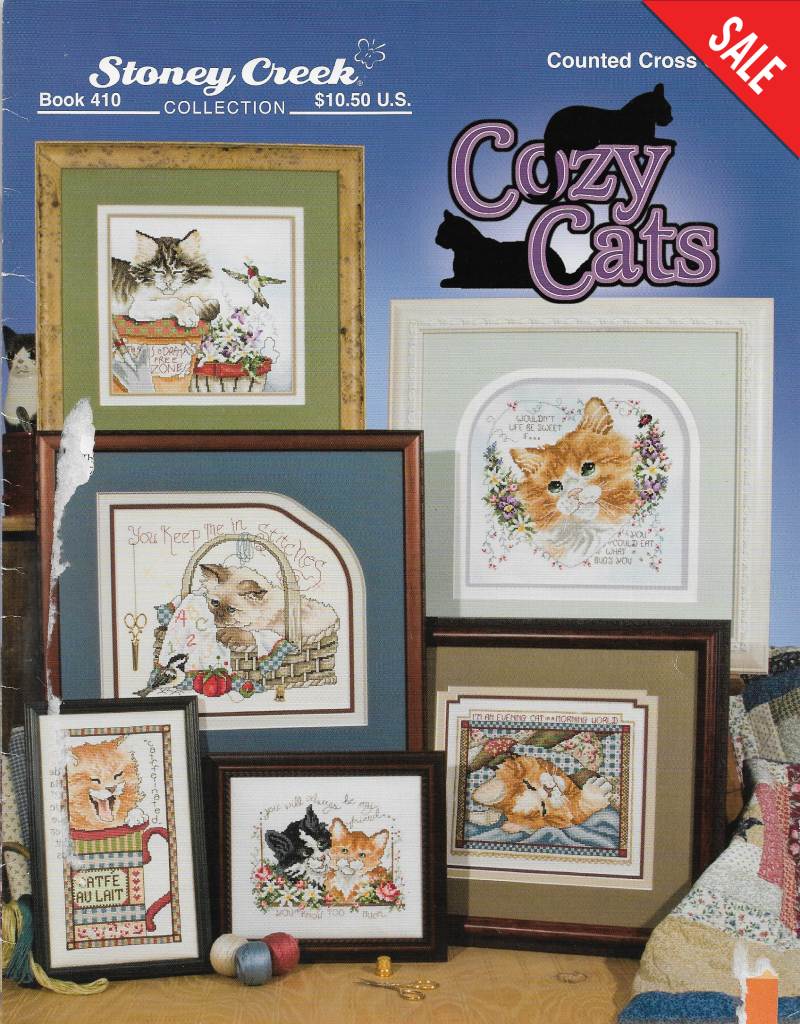 Stoney Creek Cozy Cats BK410 cross stitch pattern
