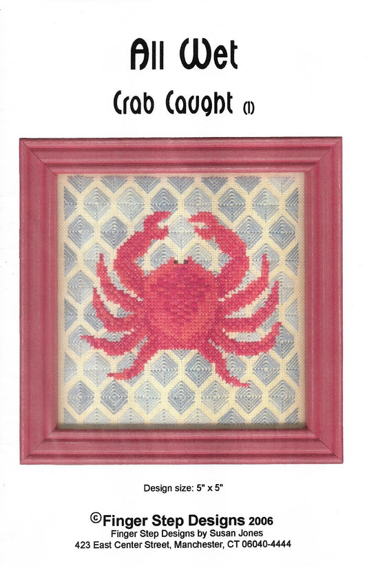 Finger Step Designs crab caught All Wet 1 cross stitch pattern