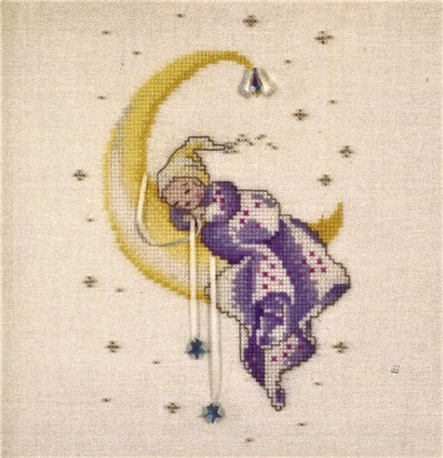 Mirabilia Crescent Dreams LS-3 victorian baby cross stitch pattern