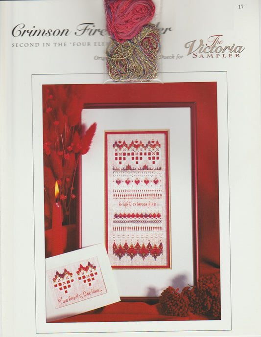 Victoria Sampler Crimson Fire Sampler VS17 cross stitch pattern