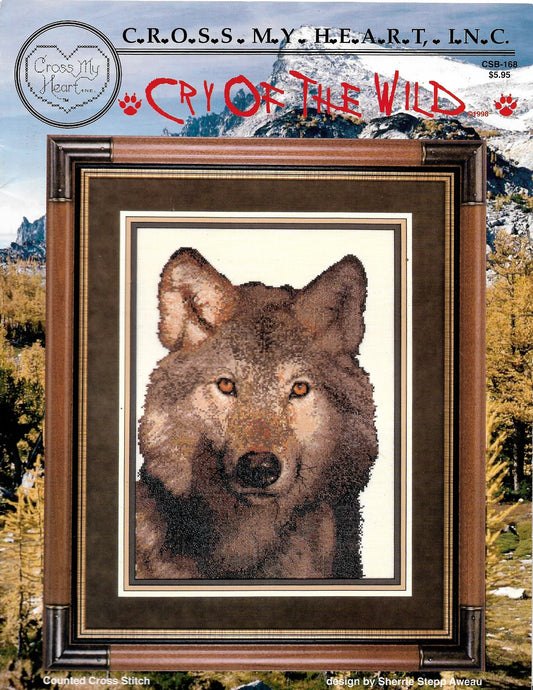 Cross My Heart Cry of the Wild CSB-168 wolf cross stitch pattern