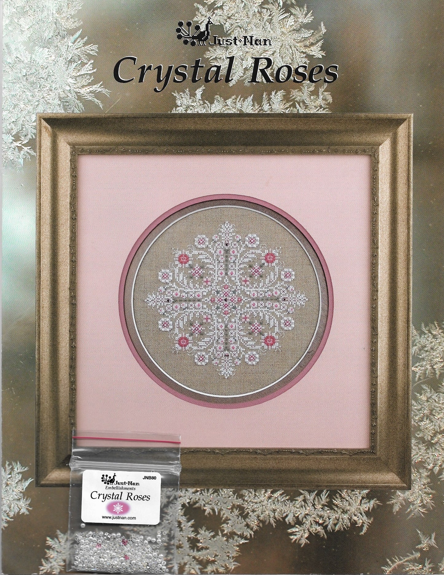 Just Nan Crystal Roses JN170 cross stitch pattern