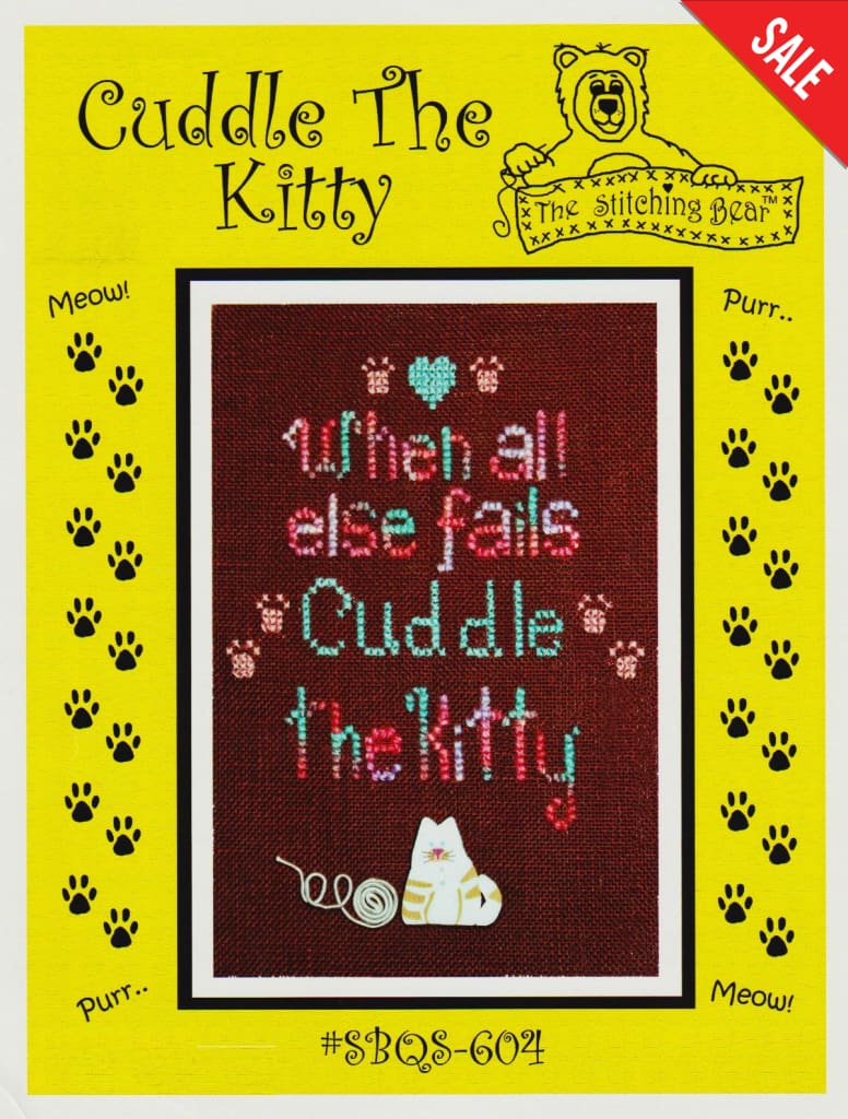 The Stitching Bear Cuddle The Kitty cross stitch pattern