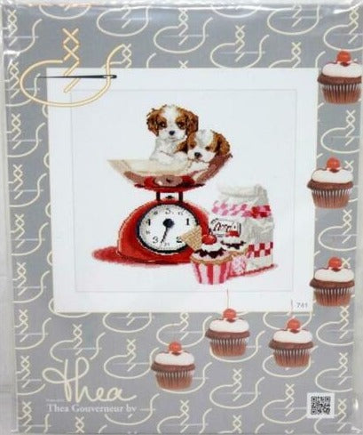 Thea Cupcake Puppy 741 cross stitch kit