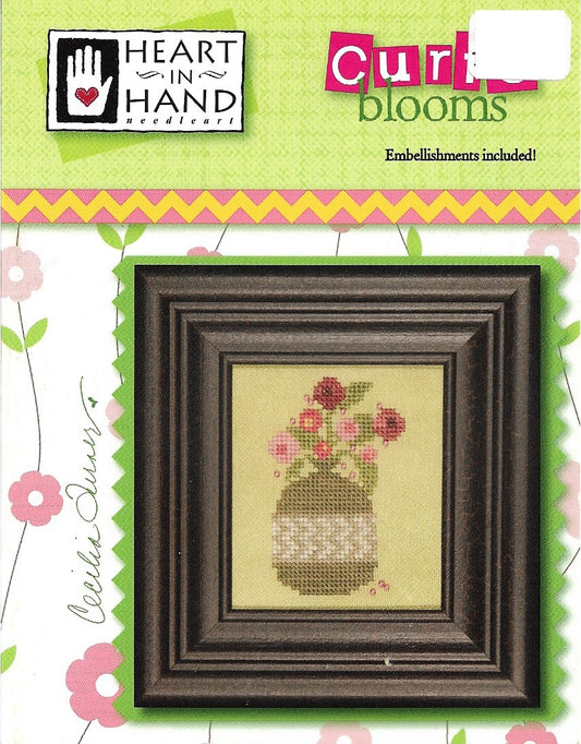 Heart in Hand Curio Blooms flower cross stitch pattern
