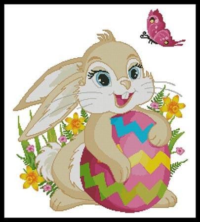 Artesy Cute Easter Bunny cross stitch pattern
