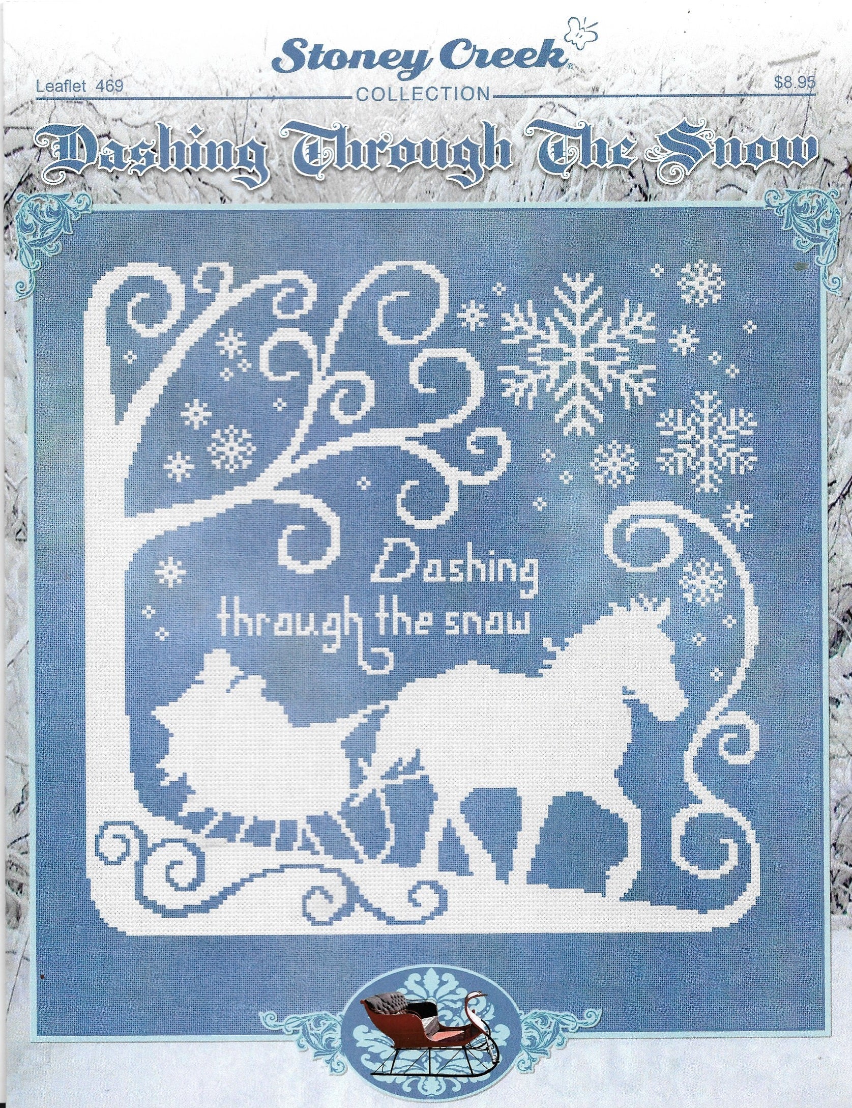 Stoney Creek Dashing Through the snow LFT469 Christmas cross stitch pattern