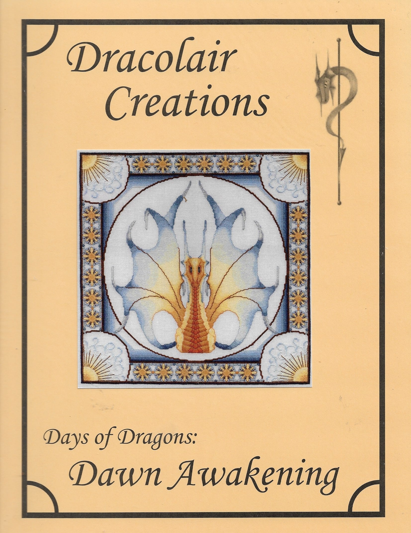 Dracolair Creations Days of Dragons: Dawn Awakening cross stitch pattern