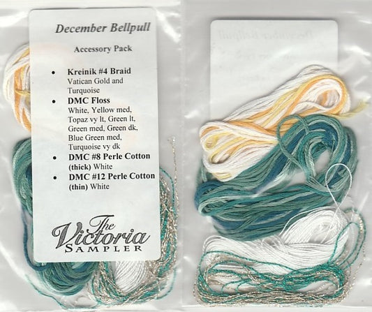 Victoria Sampler December Bellpull Embellishment Pack cross stitch