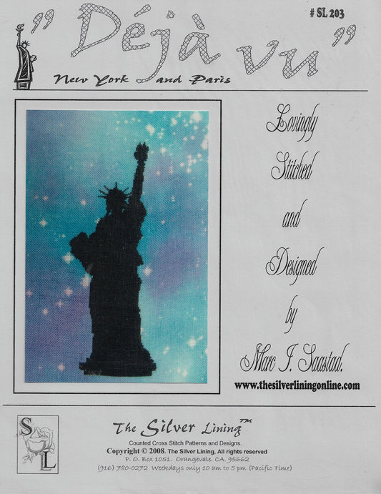 Silver Lining Deja Vu New York and Paris cross stitch pattern