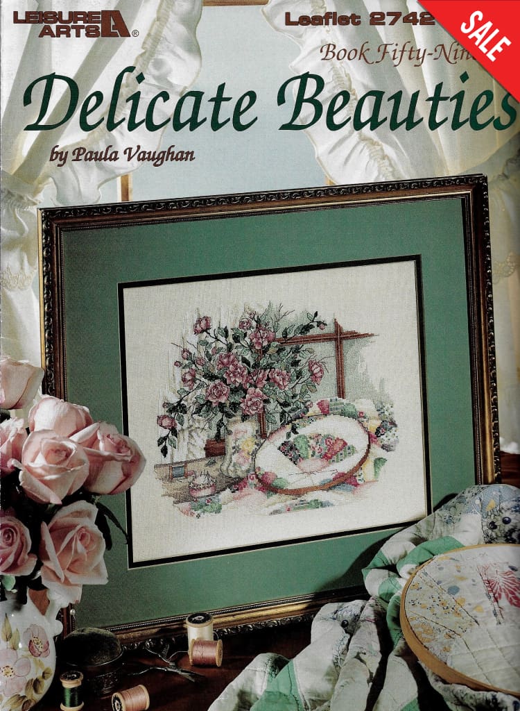 Leisure Arts Delicate Beauties 2742 flower cross stitch pattern