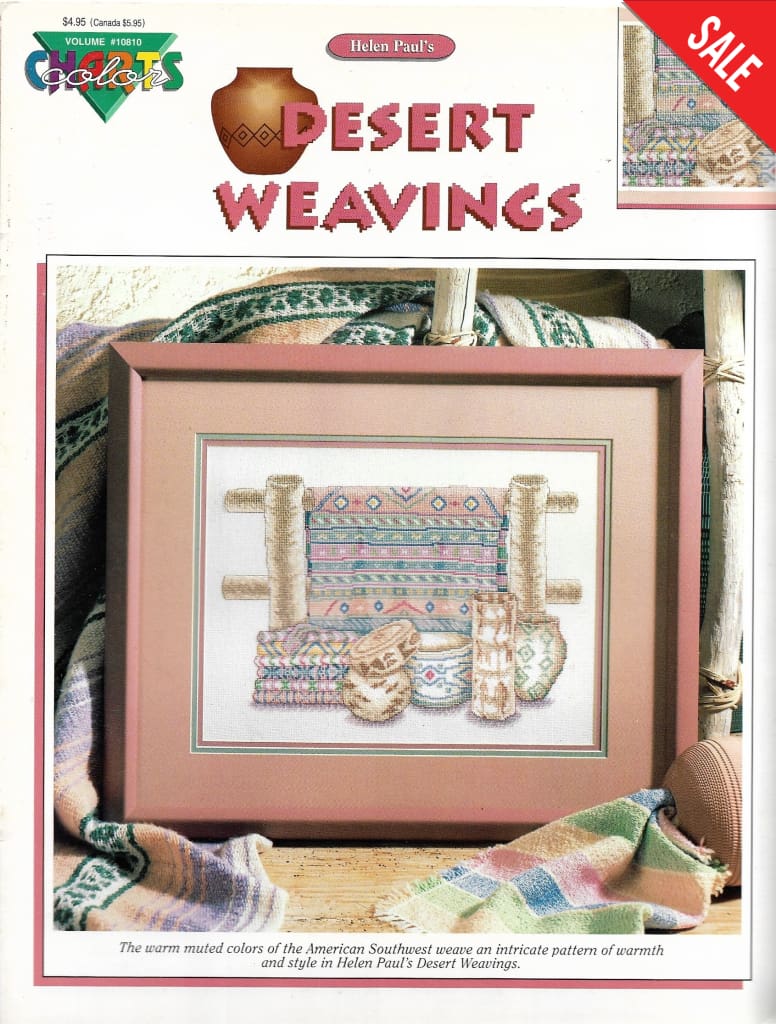 Color Charts Desert Weavings 10810 native american southwest cross stitch pattern
